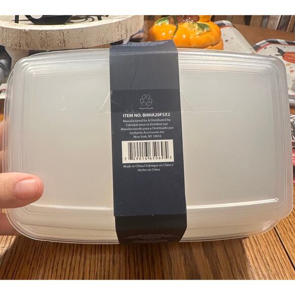 Harvest Deco Food Storage Containers 20 Pc 33.8 oz. 1 L. Fall Pumpkin Leaves - Picture 7 of 7